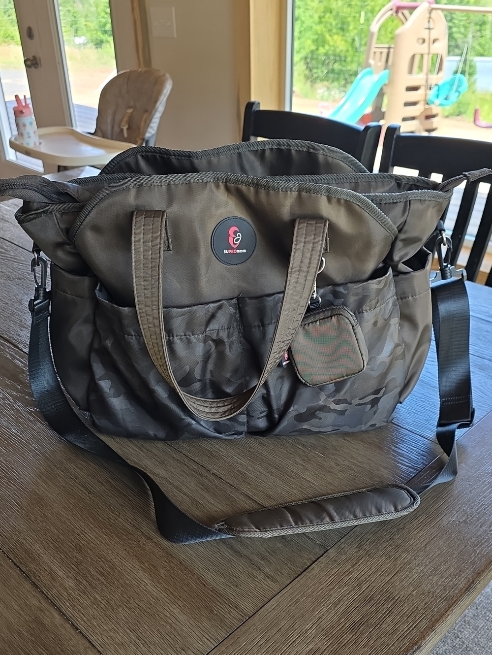 suPROmomi Camo/Green Diaper Bag
